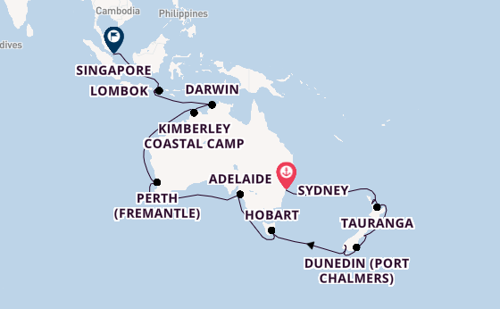 Australia from Sydney, Australia with the Coral Princess