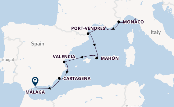 Westelijke Middellandse Zee vanaf Livorno (Florence), Italië met de Le Boréal