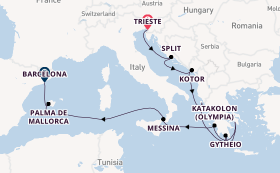 Mediterranean Sea from Trieste, Italy with the Allura