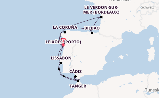 Portugal ab Leixões (Porto), Portugal auf der Mein Schiff 6