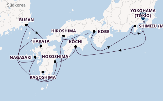 Japan ab Tokio, Japan auf der Seabourn Encore
