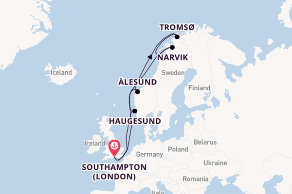 Norway from Southampton, England with the Queen Victoria