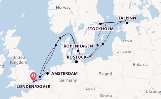 Engeland vanaf Londen/Dover, Groot-Brittannië met de Carnival Miracle