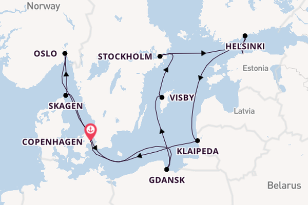 Norway from Copenhagen, Denmark with the Regal Princess