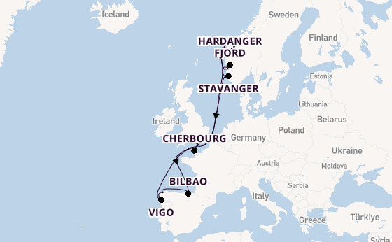 Norway from Southampton, England with the Arvia