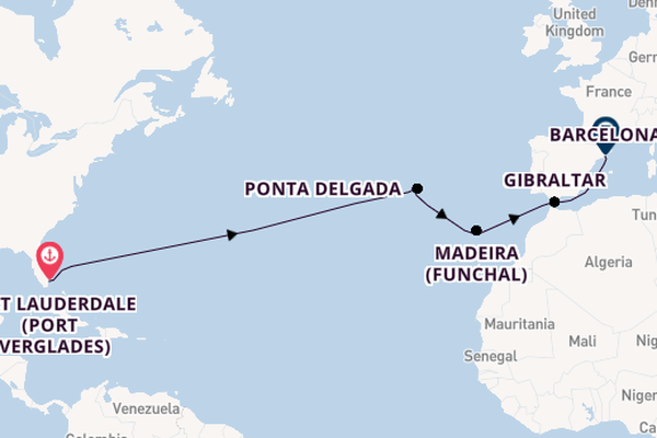 Transatlantic & Repositioning from Fort Lauderdale (Port Everglades), Florida with the Oosterdam