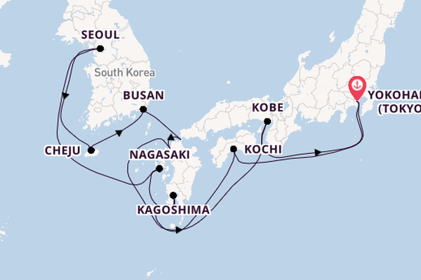 East Asia from Yokohama (Tokyo), Japan with the Westerdam