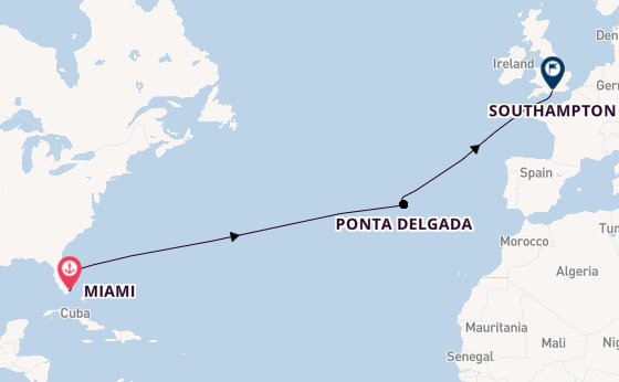 Transatlantic from Miami, Florida, USA with the Queen Elizabeth