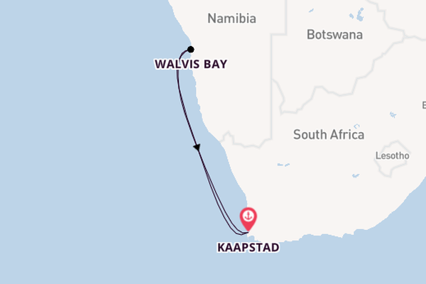 Zuid-Afrika vanaf Kaapstad, Zuid-Afrika met de MSC Sinfonia