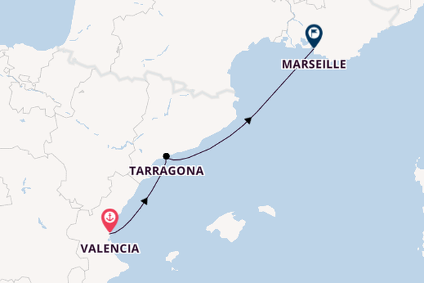 Western Mediterranean from Valencia, Spain with the MSC Sinfonia
