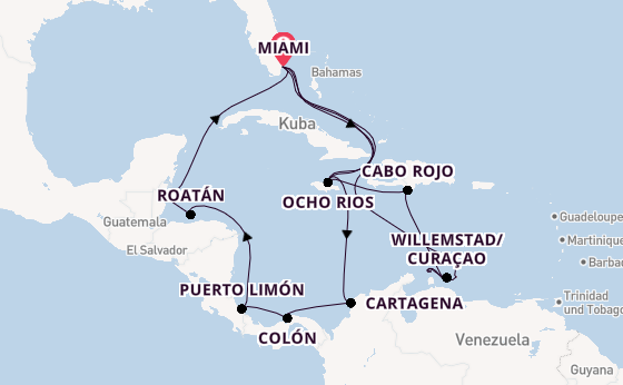 Karibik ab Miami auf der MSC Poesia