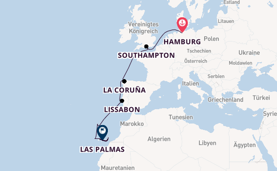 Kanarische Inseln ab Hamburg auf der Mein Schiff Relax