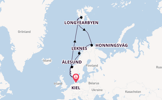 Norwegen ab Kiel, Deutschland auf AIDAluna