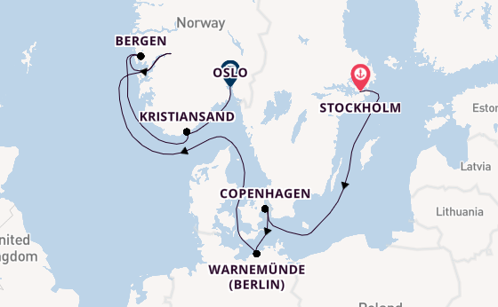 Norway from Stockholm, Sweden with the MSC Magnifica