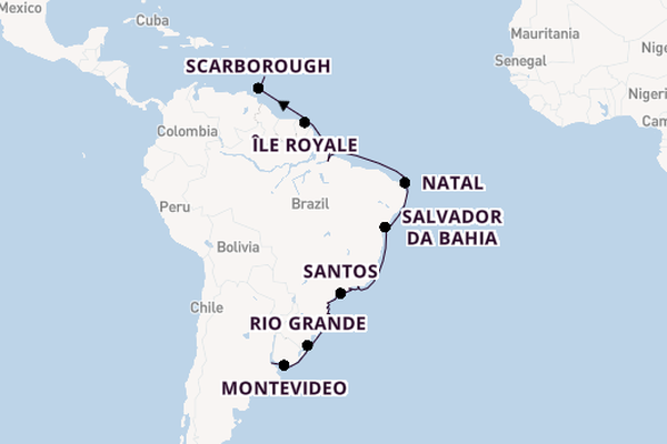 South America from Buenos Aires, Argentina with the Azamara Quest