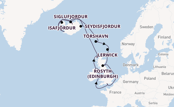 British Isles from Southampton, England with the EXPLORA IV