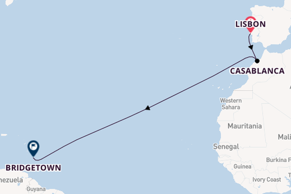 Southern Caribbean from Lisbon, Portugal with the Seabourn Ovation 