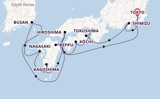 Japan from Tokyo, Japan with the Seven Seas Explorer