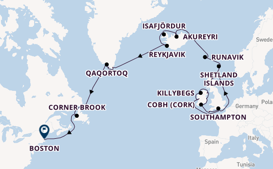 Transatlantic from Southampton, England with the Caribbean Princess