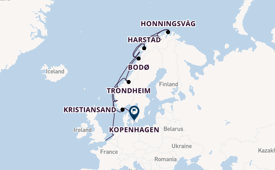 Noorwegen vanaf Londen/Dover, Groot-Brittannië met de Azamara Journey