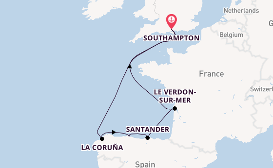 British Isles from Southampton, England with the Ventura