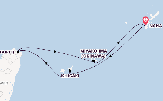 Japan vanaf Naha (Okinawa), Japan met de MSC Bellissima