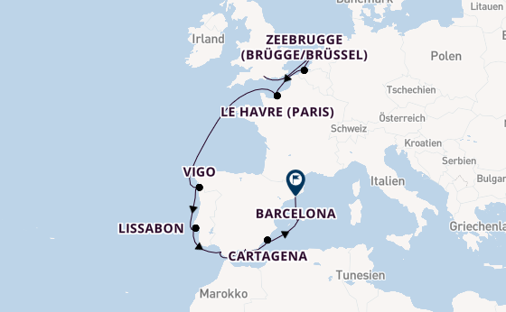 Westliches Mittelmeer ab Southampton, Großbritannien auf der Norwegian Sky