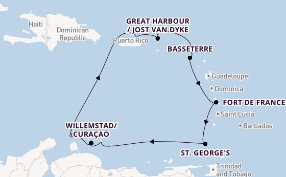Caribbean from San Juan, Puerto Rico with the Silver Dawn