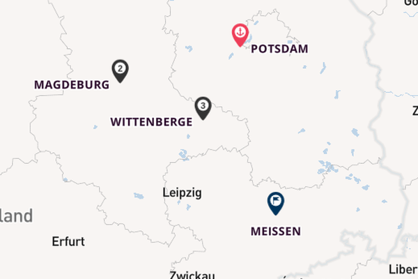 Elbe ab Potsdam, Deutschland auf der VIVA RUBY