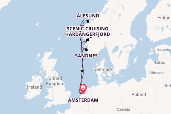 Norway from Amsterdam, Netherlands with the Zuiderdam