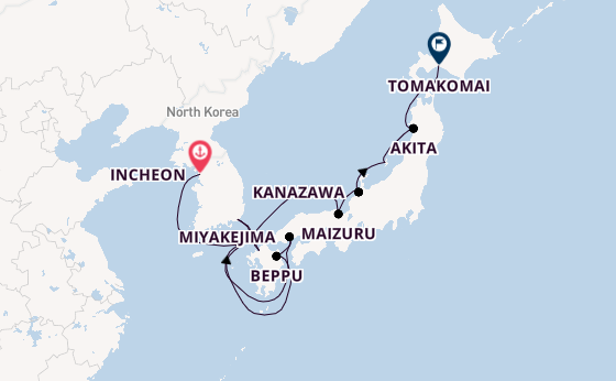 Japan from Incheon, South Korea with the HANSEATIC spirit