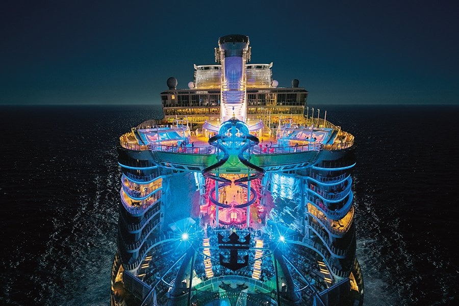 at sea