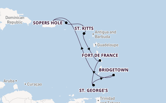 Caribbean vanaf San Juan, Puerto Rico met de Emerald Princess