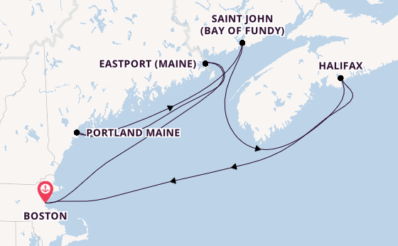Nieuw-Engeland vanaf Boston, Verenigde Staten met de Norwegian Breakaway
