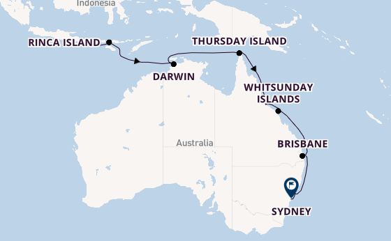 Australia from Bali (Benoa), Indonesia with the Viking Neptune