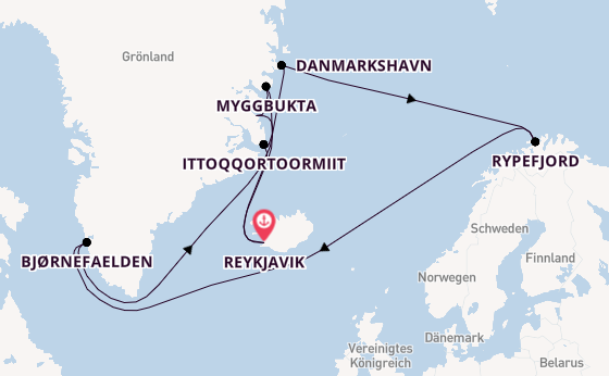 Arktis ab Reykjavik, Island auf der MS Fram
