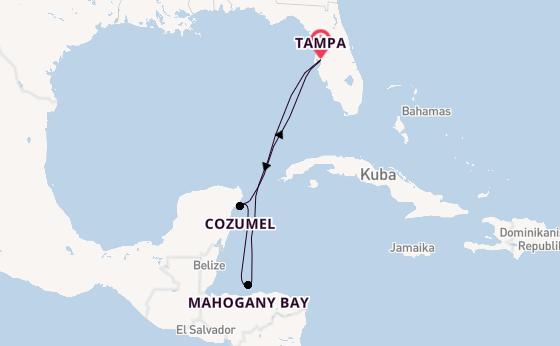 Westliche Karibik ab Tampa, Florida, USA auf der Brilliance of the Seas