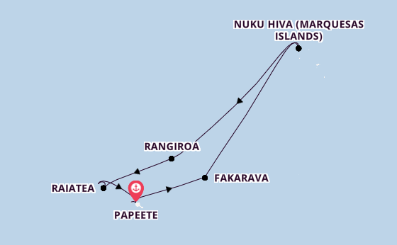 French Polynesia from Papeete, Tahiti, French Polynesia with the Silver Whisper