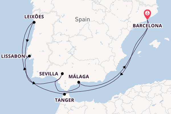 Westelijke Middellandse Zee vanaf Barcelona, Spanje met de Celebrity Equinox