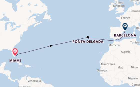 Transatlantic from Miami, Florida with the Norwegian Jewel