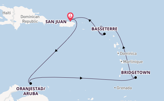 Caribbean from San Juan, Puerto Rico with the Norwegian Viva