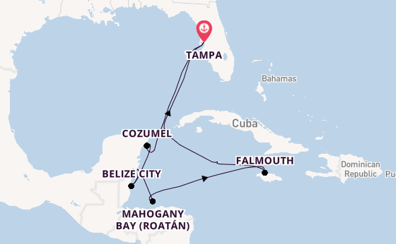 Western Caribbean from Tampa, Florida, USA with the Celebrity Summit