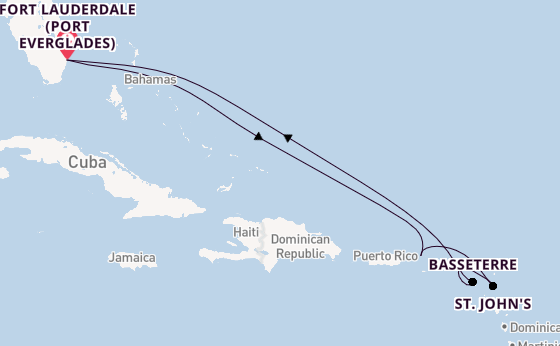 Caribbean from Fort Lauderdale (Port Everglades), Florida, USA with the Celebrity Silhouette