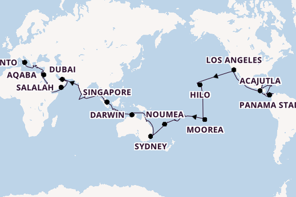 Wereldreizen vanaf Miami, Verenigde Staten met de Seven Seas Splendor