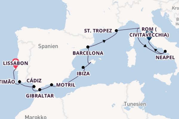 Norwegian Dawn – Frühling im Westlichen Mittelmeer