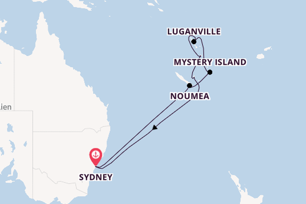 Südsee ab Sydney, Australien auf der Celebrity Edge