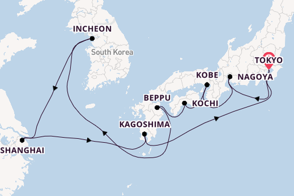 Japan from Tokyo, Japan with the Seven Seas Explorer