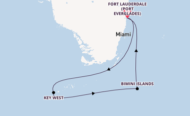 Caribbean from Fort Lauderdale (Port Everglades), Florida, USA with the Celebrity Reflection