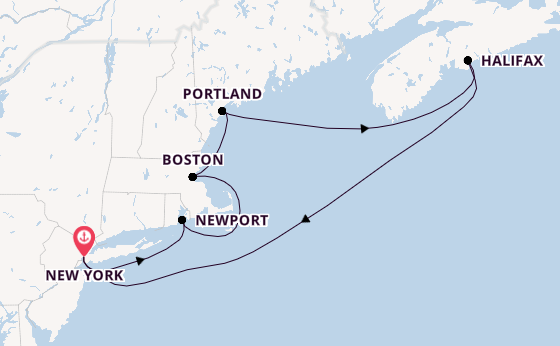 East Coast USA from New York, USA with the Regal Princess