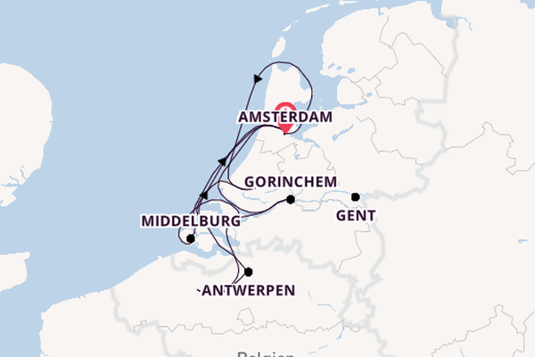 Waal ab Amsterdam, Niederlande auf der MS VIVA ENJOY